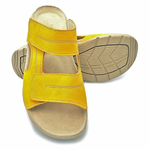 Dámské ortopedické pantofle žlutohnědé