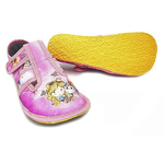BAREFOOT Dívčí růžové pantofle, přezůvky