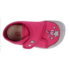 BAREFOOT Detské papuče ružové zajko