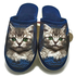 Pohodlné pantofle kočka modré
